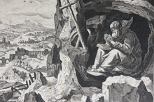 Load image into Gallery viewer, Maarten de Vos, after. 6. Joannes, religious hermit. Etching by Sadeler. Late XVI C.
