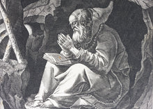 Load image into Gallery viewer, Maarten de Vos, after. 6. Joannes, religious hermit. Etching by Sadeler. Late XVI C.

