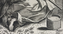 Load image into Gallery viewer, Maarten de Vos, after. 5. Malchus, religious hermit.  Etching by Sadeler. Late XVI C.
