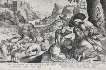 Load image into Gallery viewer, Maarten de Vos, after. 5. Malchus, religious hermit.  Etching by Sadeler. Late XVI C.
