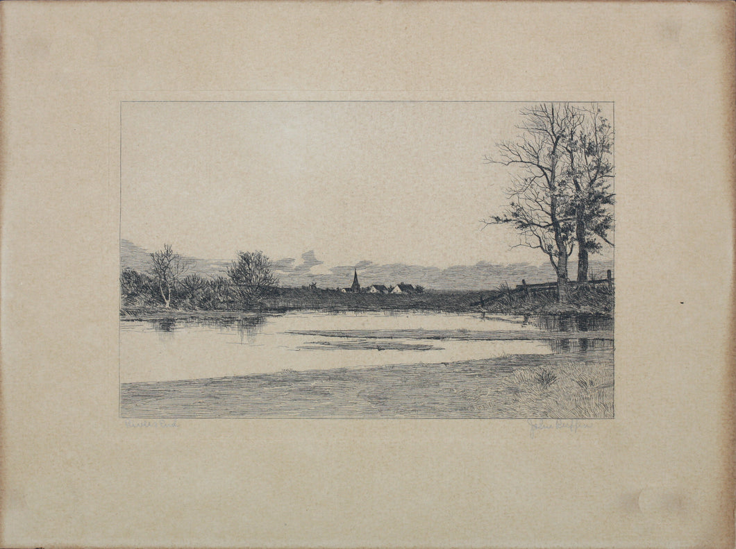 John Ruffin. Rivers End. Etching. C. 1920