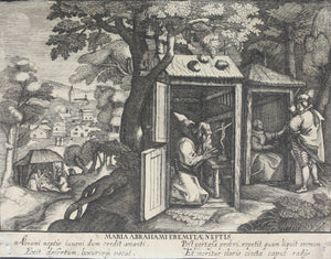 Maarten de Vos, after. Mary the Nephew of Abraham the Hermit. Engraving after Jan Sadeler I. 1580 -1700.