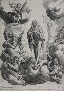 Cherubino Alberti. Mary Magdalen. Engraving. 1571-1615.