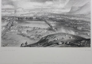 Joseph Mallord William Turner, after. Edinburgh from Blackford Hill. Engraved by William Miller. 1833.