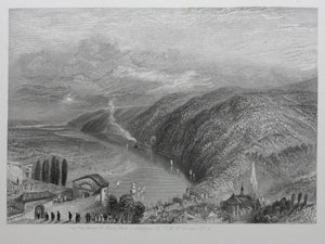 Joseph Mallord William Turner, after. Caudebec. Engraved by James Baylis Allen. 1834