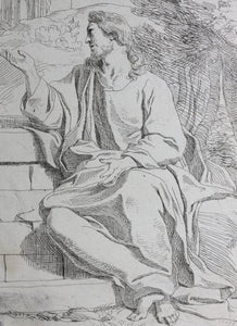 Josse de Pape. Christ and the Samaritan Woman. Etching. 1633 - 1646.