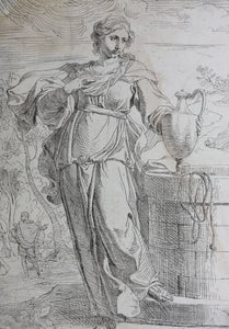 Josse de Pape. Christ and the Samaritan Woman. Etching. 1633 - 1646.