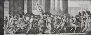 Sébastien Le Clerc. Triumphal Roman procession. Engraving. XVII C. Late impression.