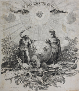 Sébastien Le Clerc. The heroic devise of Louis XIV. Engraving. 1684.