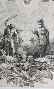 Sébastien Le Clerc. The heroic devise of Louis XIV. Engraving. 1684.