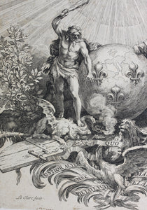 Sébastien Le Clerc. The heroic devise of Louis XIV. Engraving. 1684.