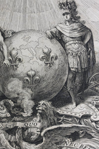 Sébastien Le Clerc. The heroic devise of Louis XIV. Engraving. 1684.