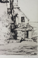 Load image into Gallery viewer, Elizabeth Boardman Warren. Shelley’s Cottage at Lynmouth. Etching. Ca. 1920s.
