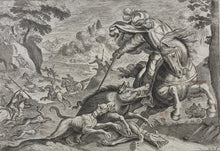 Load image into Gallery viewer, Antonio Tempesta. Boar hunt. Etching. 1608.
