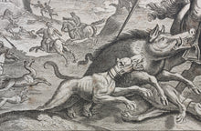Load image into Gallery viewer, Antonio Tempesta. Boar hunt. Etching. 1608.
