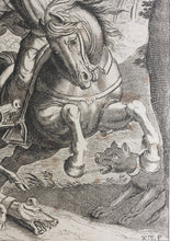 Load image into Gallery viewer, Antonio Tempesta. Boar hunt. Etching. 1608.
