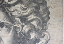 Load image into Gallery viewer, Cornelis Cort, attributed to. Head of Medusa. Engraving. Ca. 1568–70 (?).
