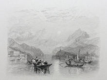 Load image into Gallery viewer, Joseph Mallord William Turner, after. Lake of Como I. Engraved by Edward Goodall. 1830.
