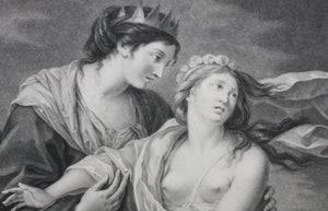 Louise Élisabeth Vigée-Le Brun, after. Innocence taking refuge in the arms of Justice. Engraving by Francesco Bartolozzi. 1783.