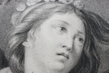 Load image into Gallery viewer, Louise Élisabeth Vigée-Le Brun, after. Innocence taking refuge in the arms of Justice. Engraving by Francesco Bartolozzi. 1783.
