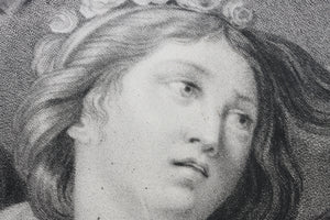 Louise Élisabeth Vigée-Le Brun, after. Innocence taking refuge in the arms of Justice. Engraving by Francesco Bartolozzi. 1783.