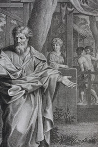 Pietro da Cortona, after. Giuliano Traballesi, after. The return of Hagar to Abraham. Engraving by Carol Faucci. 1766.