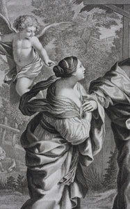 Pietro da Cortona, after. Giuliano Traballesi, after. The return of Hagar to Abraham. Engraving by Carol Faucci. 1766.