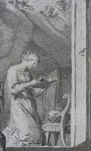 Load image into Gallery viewer, Nicolas Poussin, after. Jacques Stella, after. The dream of St Joseph. Engraving and etching by Francesco Polanzani. 1715-1756.
