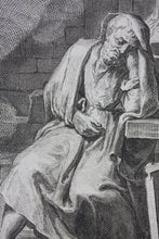 Load image into Gallery viewer, Nicolas Poussin, after. Jacques Stella, after. The dream of St Joseph. Engraving and etching by Francesco Polanzani. 1715-1756.
