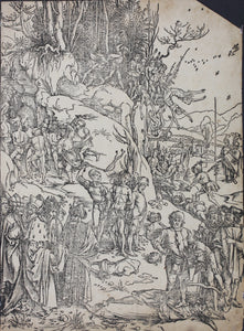 Albrecht Dürer. The Martyrdom of the Ten Thousand. Woodcut. 1496.