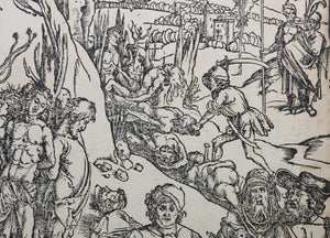 Albrecht Dürer. The Martyrdom of the Ten Thousand. Woodcut. 1496.