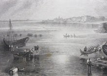 Load image into Gallery viewer, Joseph Mallord William Turner, after. The Red Sea and Suez. Engraved by Edward Francis Finden. 1836.
