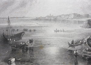 Joseph Mallord William Turner, after. The Red Sea and Suez. Engraved by Edward Francis Finden. 1836.