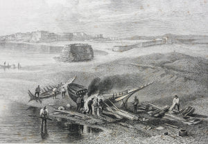 Joseph Mallord William Turner, after. The Red Sea and Suez. Engraved by Edward Francis Finden. 1836.