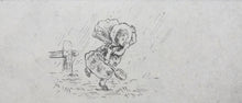 Load image into Gallery viewer, Charles-Louis  Kratke. Valley landscape under the stormy sky. Etching. 1891.
