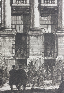 Frederick Garrison Hall. Old house in Vicenza. Etching. 1920.