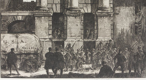 Frederick Garrison Hall. Old house in Vicenza. Etching. 1920.
