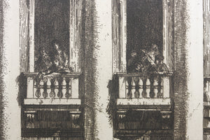 Frederick Garrison Hall. Old house in Vicenza. Etching. 1920.