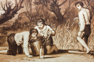 Joseph Mallord William Turner, after. Young Anglers. Engraved by Robert Dunkarton. 1811.