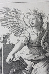 Raphael, after. Marcantonio Raimondi, after. Poetry. Engraving by Ferdinand Ruscheweyh. 1829.