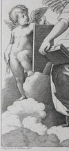 Load image into Gallery viewer, Raphael, after. Marcantonio Raimondi, after. Poetry. Engraving by Ferdinand Ruscheweyh. 1829.
