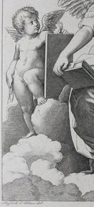 Raphael, after. Marcantonio Raimondi, after. Poetry. Engraving by Ferdinand Ruscheweyh. 1829.