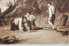 Load image into Gallery viewer, Joseph Mallord William Turner, after. Young Anglers. Engraved by Robert Dunkarton. 1811.
