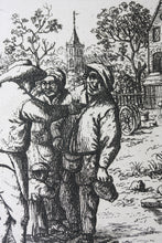 Load image into Gallery viewer, David Deuchar. Three men and a child standing. Etching. C. 1782-1803.
