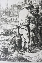 Load image into Gallery viewer, David Deuchar. Three men and a child standing. Etching. C. 1782-1803.
