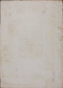 David Deuchar. Three men and a child standing. Etching. C. 1782-1803.