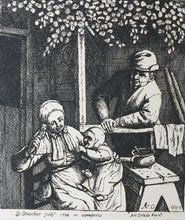 Load image into Gallery viewer, Adriaen van Ostade, after. A mother and child playing. Etching by David Deuchar. 1784.
