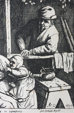 Load image into Gallery viewer, Adriaen van Ostade, after. A mother and child playing. Etching by David Deuchar. 1784.
