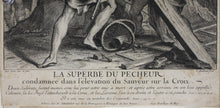 Load image into Gallery viewer, Antoine Dieu, after. Elevation of the Savior on the Cross. Engraving by Jean Audran. Early XVIII C.
