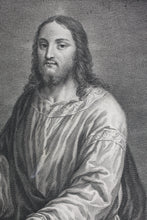 Load image into Gallery viewer, Paris Bordone, after. Matthias Oesterreich, after. Le Sauveur. Engraving by Philipp Andreas Kilian. Mid XVIII C.
